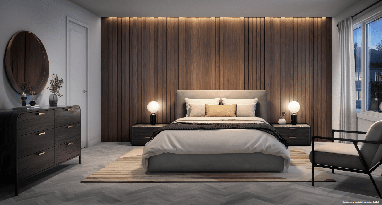 Modern bedroom with elegant design